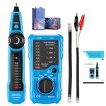 COOLCOLD Network Cable Tester, Cable Tracer with Probe Tone, RJ11 RJ45 Line Finder, Wire Tracker Multifunction, Ethernet LAN Network Cat5 Cat6 Cable Maintenance Collation, Telephone Line Test