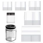 Tanstic 1250Pcs PVC Clear Perforated Shrink Band for Jars, 5 Sizes Heat Shrink Wrap Bands Shrink Seal Bands for Bottles Jars Seal (250Pcs of Each Size)