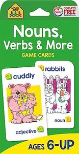 School Zone - Nouns, Verbs & More Game Cards - Ages 6+, Grammar, Parts of Speech, Word-Picture Association, Sentence Structures, and More