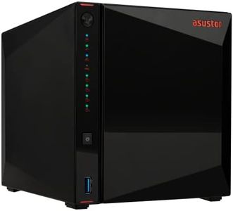 Asustor AS5304T 4 Bay NAS, 1.5GHz Quad-Core, 2 2.5GbE Port, 4GB RAM DDR4, Gaming Network Attached Storage, Personal Private Cloud (Diskless)