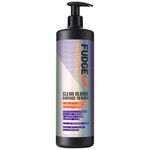 Fudge Professional Clean Blonde Damage Rewind Conditioner, Bulk Size, Intense Purple Toning for Blonde Hair, Bond Repair Technology, Sulfate Free, 1 Litre