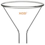 XCD Borosilicate Glass Powder Funnel, Heavy Wall Short Stem Funnel with Top Diameter and 30 mm Stem Length for Precise Powder Transfers in Laboratory (1, XCD-PowderFunnel, rectangle, 120, Milliliters)