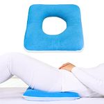 MESINURS Donut Butt Pillow, Anti-Decubitu Pad Bed Cushion, Post-Op Pressure Nursing Pad for Bedridden, Elderly, Disabled, Pregnant (17"x17", Square)