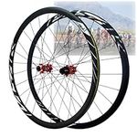 Road Bike Wheels 700C Disc Brake 29 Inch MTB Racing Bicycle Wheelset Aluminum Alloy QR 24 Holes Axle 142mm Cycling Rim 30MM for 7-11 Speed 1820g (Color : Red, Size : 9 * 100mm/10 * 135mm)