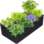 Fairooth Fabric Raised Garden Bed 57 Gallon 8 Grids Large Plant Grow Bags Rectangle Breathable Planting Container 2 x 4FT Garden Grow Bed Bags for Outdoor Growing Vegetables, Plants, Flowers