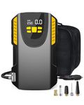 Lulizar Tyre Inflator Air Compressor, 12V Fast Inflation Car Tyre Inflator with 22mm Cylinder, Digital Tyre Inflator with Dual Display Screen, Auto Shut-Off Tyre Inflator for Car, Bike, Ball