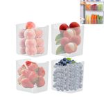 Fridge Side Door Storage Containers, 4 Pack Fridge Organisers, Kitchen Organisation Storage Bins, Clear Refrigerator Organizer Box, for Cabinets, Pantries and Drawers, 3.94x3.23x4.25inch