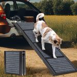 Barpor Dog Ramp for Car, 67" Folding Portable Dog Car Ramp with Non-Slip Rug for Small to Large Dogs up to 200 LBS Easy Access to Cars, SUVs & Trucks