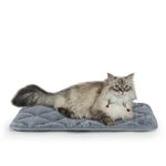 Dog Crate Bed Mat Washable Dog Crate Mattress Small Puppy Bed Pet Cushion 22inch Cat Bed for Indoor Cats Soft Puppy Cage Bed Flat Cat Bedding Grey Dog Bed Mattress Medium Anti Slip 56x33cm S