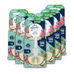 Glade Plug in Air Freshener Refill, Electric Scented Oil Room Air Freshener, Tropical Blossoms, Pack of 6 (6 x 20ml)