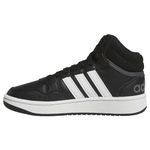 adidas Unisex Kids Hoops Mid 3.0 K Sneaker, Core Black Ftwr White Grey Six, 3.5 UK