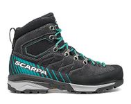 SCARPA Women's Mescalito Trk GTX Waterproof Gore-Tex Boots for Hiking and Backpacking, Dark Anthracite/Tropical Green, 5.5 Women/4.5 Men