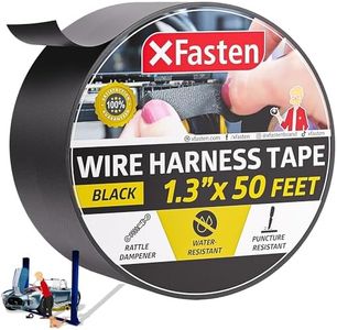 XFasten Wire Harness Tape, 1.3 Inch x 50ft High Temp Wiring Loom Harness Self-Adhesive Felt Cloth Electrical Tape for Automotive Engine and Electrical Audio Wiring | Heat Resistant Tape for Car Engine