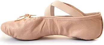 s.lemon Leather Ballet Shoes,Split-