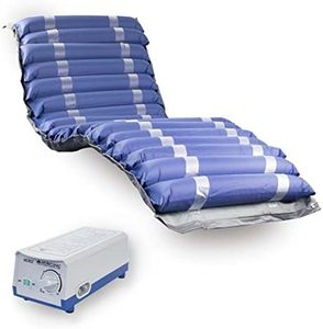 Mobiclinic®, Mobi 2, Colchón antiescaras con Motor compresor, para escaras Grado I y II, de Aire alternante, Marca española, Nylon y PVC médico ignífugo, 20 Celdas, Color Azul