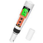 YINMIK PH Meter, Digital 4 in 1 PH EC TDS Temp Meter for Water Hydroponics, Waterproof DWC PH and EC PPM Water Tester with Backlit for Nutrients Growing, Indoor Plants, Home Brewing, Pool, Aquarium