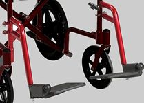 hhs Red Footrest Pair ONLY for a Drive Lightweight Expedition Aluminum Transport Chair EXP19LTRD - 1 Pair of Replacement Red Foot Rests