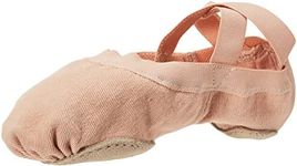 Bloch Dance Women's Synchrony Split Sole Stretch Canvas Ballet Slipper/Shoe, Pink, 6.5