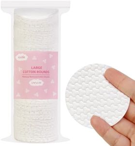 ICOTLE 200 Count Large Cotton Rounds, 100% Pure Cotton Pads, 2.76 Inch Diameter, Soft and Skin-Friendly, Dual-Sided for Makeup Removal, Skincare, Facial Care and Daily Cleansing