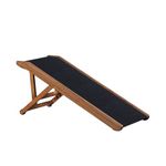 beeNbkks Pet Ramp for Small Dogs Cats, Foldable Wooden Dog Ramp with Safe Landing Platform and Non-Slip Traction Rubber Mat, Adjustable 33 to 43cm, for Elderly Injured Pet to Reach Couch Sofa High Bed