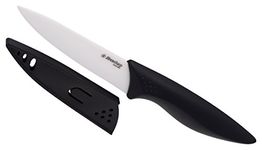 ZircoSharp Ceramic Kitchen Knife, 4.0" Blade Utility Knife, White