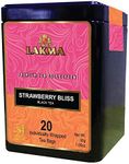 Lakma Black Tea with Strawberry & Cream - 20 Tea Bags - (16 Pack - 320 Tea Bags total) - Premium Collection in Metal Gift Tin