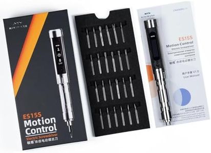 TOOLSAGE Mini ES15S Electric Screwdriver Cordless Rechargeable Precision Power Screw Driver,Portable Smart With 24 Magnetic Bits OLED Display DIY Repair Tool Kit For Phone Camera Laptop