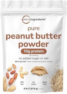 Pure PB Peanut Butter Powder, 4lbs (64oz) | 10g Protein & 88% Less Fat | No Added Sugar or Salt from Natural Fresh Roasted Peanuts | Mixes Easily for Peanut Butter Spread & Protein Powder | Non-GMO