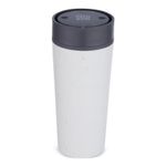 Circular & Co Insulated Reusable Coffee Cup - 16oz/454ml - Large Travel Mug - 100% Leakproof & Lockable - Push Top, One Hand Open, 360 Drinking Coffee Tumbler - Recyclable - BPA Free, Dishwasher Safe