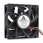 GDSTIME 120mm Fan 120 x 38mm 12V Fan 12038 PWM Fan 4 Pin Dual Ball Bearing Brushless Cooling Fan 5300 RPM High Speed Case Fan 213 CFM Big Airflow For Workstation PSU Server Inverter Chassis Cabinet