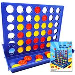 Pup Go 4 in a Line Game - Four in a Row Line Up 4 Gaming Fun Set - Big Size - Classic Fun Educational Family Games for Kids Children and Adults (Big)