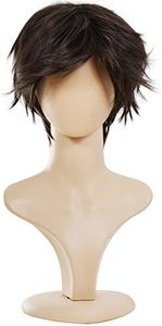 Ecvtop Wigs for Mens' Death Note Male Short Hair Wig Costume Cosplay Wigs (Dark Brown)