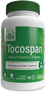 Health Thru Nutrition Tocospan Full Spectrum Vitamin-E 430 mg with EVNol Tocotrienols | All 8 Natural Vitamin E Sources | Clinically Studied | Cardiovascular & Antioxidant Support (Pack of 60)
