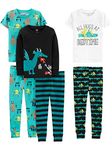 Simple Joys by Carter's Boys' Little Kid 6-Piece Snug Fit Cotton Pajama Set, Dragons/Igauana, 7