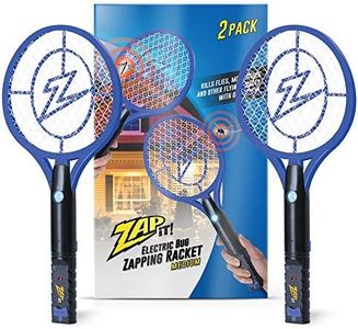 Zap It Bug Zapper - Fly Zapper Racket - Rechargeable Bug Zapper Racket, 4,000 Volt, USB Charging Cable, 2 Pack