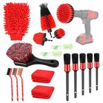 KOFANI Car Detailing Kit, 18Pcs Reliable Car Cleaning Kit Includes Various of Soft-bristled Car Detailing Brushes for Cleaning Interior, Exterior, Wheels, Dashboard