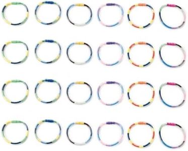 Fun Express Sand Art Bracelets for Kids - Bulk kit Makes 24, Includes Funnel - Sand Art Crafts and Party Favors - Sand Sold Seperately