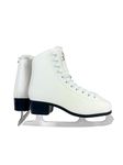 American Athletic Shoe Girl's Leather Lined Figure Skates, White, 10