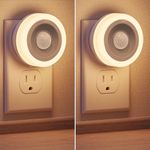 Briignite Motion Sensor Night Light, 2 Pack, Night Lights Plug into Wall, Auto On/Off Motion Activation Nightlight, Energy-Saving 0.6W LED, Warm White, Ideal for Kids, Bedroom, Bathroom