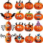 FINGOOO Foam Pumpkin Decorations Craft Kit for Halloween and Party, 32 pieces in 2 Packs