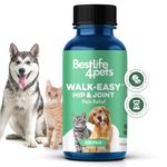 BestLife4Pets Walk-Easy Hip and Joint Supplement for Dogs & Cats - Arthritis Pain Relief and Anti-inflammatory Support Pills for Dogs & Cats Joint Pain Relief - Easy to Use Natural Pills