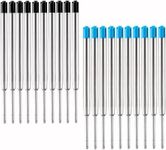 Replaceable Metal Ballpoint Pen Refills, 20Pcs Medium Point Smooth Writing Replaceable German Ink Refill, Medium Point Metal Refill Smooth Writing Ball Point Pen Refills Metal Ballpoint Pen Refills