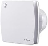 EINTTAX 100mm Quiet Powerful Bathroom Extractor Fan with Timer, White Square High Airflow Bathroom Fan 95m³/h, Wall/Window Mounted Ventilation Fan for Bathroom, Kitchen, Toilet, IPX4 Waterproof