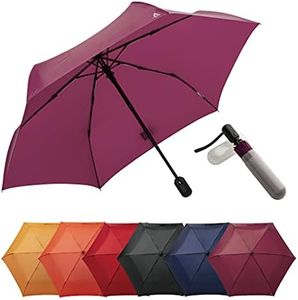 A.Brolly Mini Umbrella With UV Protection - One Click Automatic Open Close, World's Lightest Automatic Umbrella【 Only 8 oz 】, Dry Rose