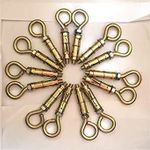 Themujtaba Hook Anchor Round Close Brass Hook Fasteners, Brass Best Hook -(Color - Golden) (10mm, 6)