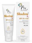 Fixderma Shadow RX Sunscreen SPF 55+ Gel PA+++ | Sunscreen for Oily Skin | Minimum Sunscreen SPF 50 | Sunscreen for Body & Face | Hybrid Sunscreen with UVA, UVB, IR Protection and Vitamin E - 75gm