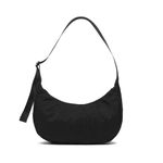 Nylon Crescent Bag - Casual Shoulder Crossbody with Adjustable Strap & Dual Interior Pockets, Medium-black, Medium