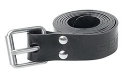 SEAC Unisex Marseilles Rubber belt for freediving Length 145 cm Made in Italy, black/silver, UK