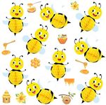 9 Pieces Bee Honeycomb Bee Birthday Party Table Centerpieces Decor Bee Honeycomb Decorations Hanging Bee Baby Shower Birthday Party Supplies (Bee)