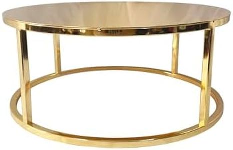 ANGYGH Gold Metal Cake Stand - Round Cupcake Dessert Stand Floating Cake Separator for Valentine's Day & Weddings Birthday Party Baby Shower Display (High 5.9'' Diameter 13.77'')